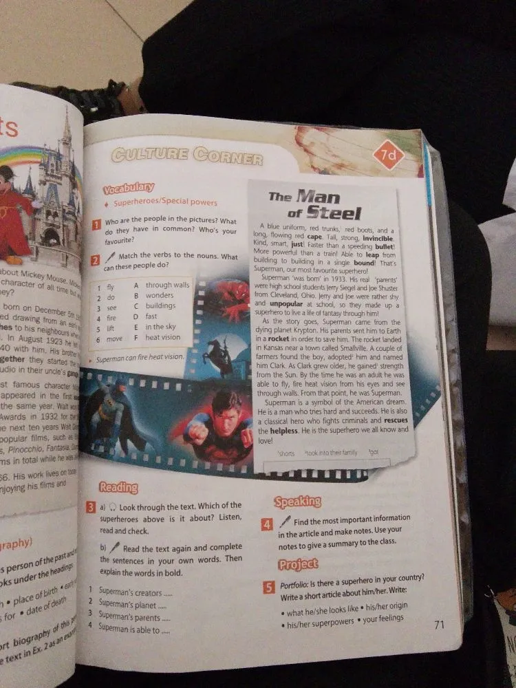 Vocabulary 2 Match the verbs to the nouns. What can these people do?